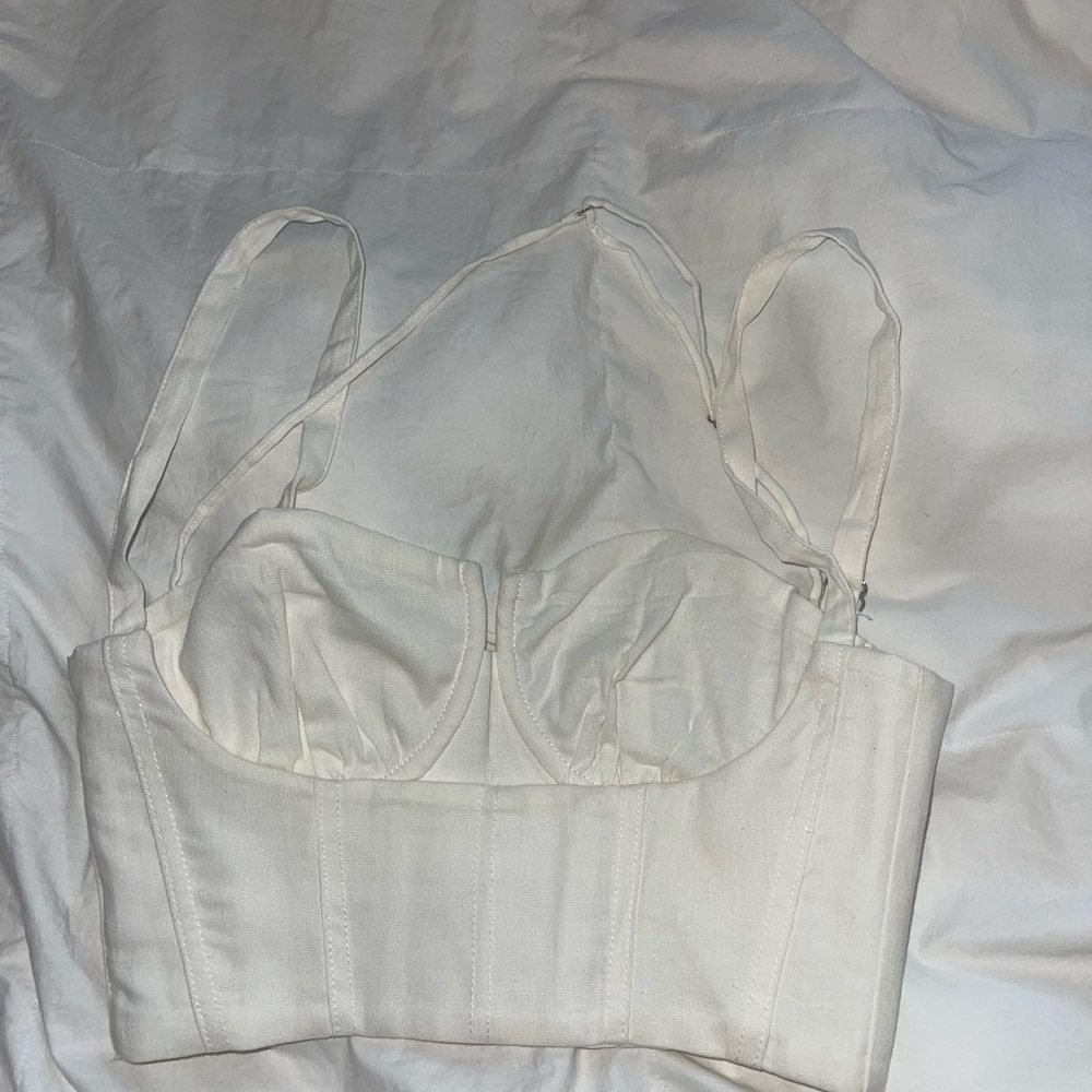 Oh Polly Cream Bustier Bra